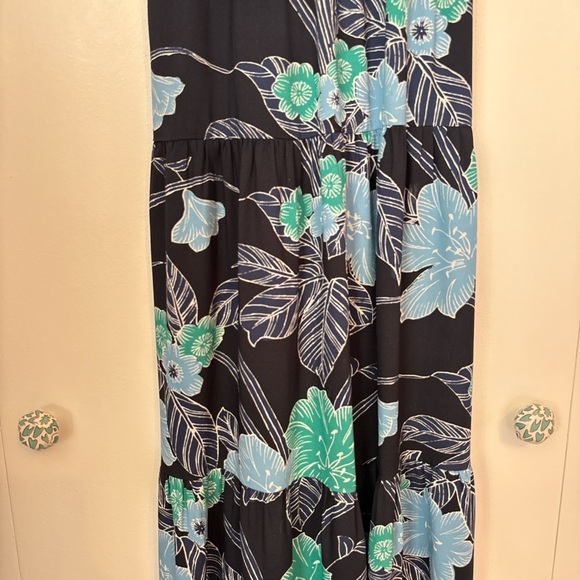 Ann Taylor Loft Dark Blue Floral Maxi Dress - Picture 3 of 6